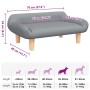 Cama para perros de tela gris claro 70x40x24 cm