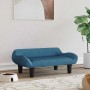 Cama para perros de terciopelo azul 70x40x24 cm en Camas para perros | Comprar online en Foro24