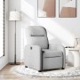 Sillón reclinable de tela gris nube