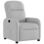 Sillón reclinable de tela gris nube