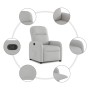 Sillón reclinable de tela gris nube