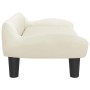 Cama para perros de terciopelo crema 70x40x24 cm
