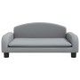 Cama para perros de tela gris claro 70x45x30 cm