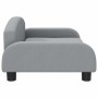 Cama para perros de tela gris claro 70x45x30 cm
