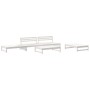 Gartenmöbel-Set 5-teilig und Kissen aus massivem Holz weiß von vidaXL, Gartensets - Ref: Foro24-3186117, Preis: 953,83 €, Rab...