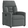 Sillón reclinable de tela gris oscuro