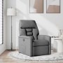 Sillón reclinable de tela gris oscuro