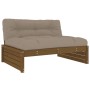 Gartenmöbel-Set 5-teilig und honigbraune Massivholzkissen von vidaXL, Gartensets - Ref: Foro24-3186119, Preis: 970,76 €, Raba...