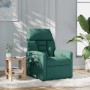 Sillón reclinable de tela verde oscuro