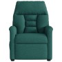 Sillón reclinable de tela verde oscuro