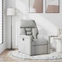 Sillón reclinable de tela gris nube