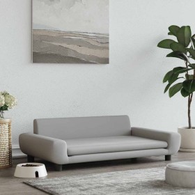 Cama para perros de terciopelo gris claro 100x54x33 cm