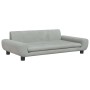 Cama para perros de terciopelo gris claro 100x54x33 cm