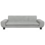Cama para perros de terciopelo gris claro 100x54x33 cm
