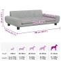 Cama para perros de terciopelo gris claro 100x54x33 cm