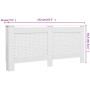 Cubiertas para radiador 2 unidades MDF blanco 172x19x81,5 cm