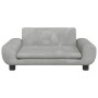 Cama para perros de terciopelo gris claro 70x45x33 cm