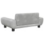 Cama para perros de terciopelo gris claro 70x45x33 cm