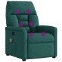 Sillón de masaje reclinable de tela verde oscuro