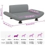 Cama para perros de tela gris claro 70x45x28 cm