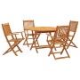 Juego de comedor de jardín 5 piezas madera maciza de acacia de vidaXL, Conjuntos de jardín - Ref: Foro24-3203352, Precio: 378...