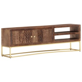 Mueble para TV madera maciza de mango 138x30x46 cm