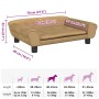 Cama para perros de terciopelo marrón 70x48x22 cm