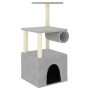 Árbol rascador gatos con postes de sisal gris claro 109,5 cm en Mobiliario para gatos | Comprar online en Foro24