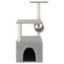 Árbol rascador gatos con postes de sisal gris claro 109,5 cm en Mobiliario para gatos | Comprar online en Foro24