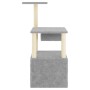 Árbol rascador gatos con postes de sisal gris claro 109,5 cm