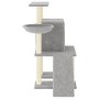 Rascador para gatos con postes de sisal gris claro 96,5 cm
