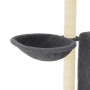 Rascador para gatos con postes de sisal gris oscuro 96,5 cm
