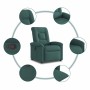 Sillón reclinable de tela verde oscuro