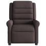 Sillón reclinable de tela marrón oscuro