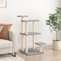 Postes rascadores para gatos con plataformas gris claro 98,5 cm