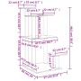 Postes rascadores para gatos con plataformas gris claro 98,5 cm