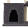 Rascador para gatos con postes de sisal gris oscuro 83 cm