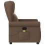 Sillón reclinable con masaje de tela marrón