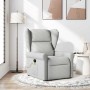 Sillón de masaje reclinable de tela gris nube