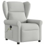 Sillón de masaje reclinable de tela gris nube