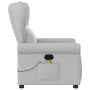 Sillón de masaje reclinable de tela gris nube