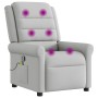 Sillón de masaje reclinable de tela gris nube