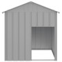 Caseta perros tejado acero galvanizado gris claro 117x103x123cm