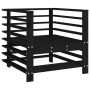 Garden armchairs with cushions 2 pcs solid black pine wood by vidaXL, Modular outdoor sofas - Ref: Foro24-825678, Price: 192,...