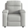 Sillón reclinable de tela gris nube