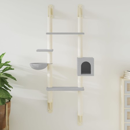 Árbol rascador para gatos de pared gris claro 180 cm en Mobiliario para gatos | Comprar online en Foro24