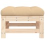 Gartenhocker mit Kissen aus massivem Kiefernholz von vidaXL, Modulare Sofas für den Außenbereich - Ref: Foro24-825667, Preis:...