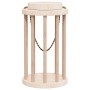 Comedero de heno para conejos madera maciza abeto Ø15x25,5 cm