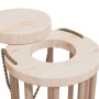 Comedero de heno para conejos madera maciza abeto Ø15x25,5 cm