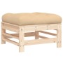 Gartenhocker mit Kissen aus massivem Kiefernholz von vidaXL, Modulare Sofas für den Außenbereich - Ref: Foro24-825667, Preis:...
